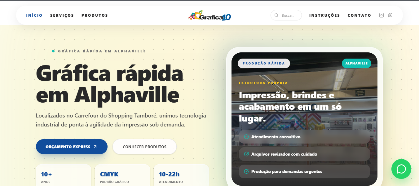 Website institucional Gráfica 10