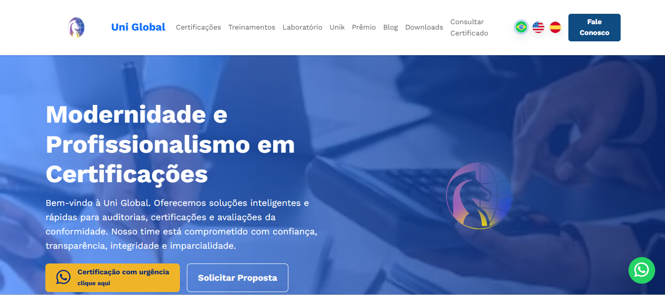 Website institucional UniGlobal